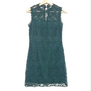 Forever 21 exclusive Emrald green lace dress, size small